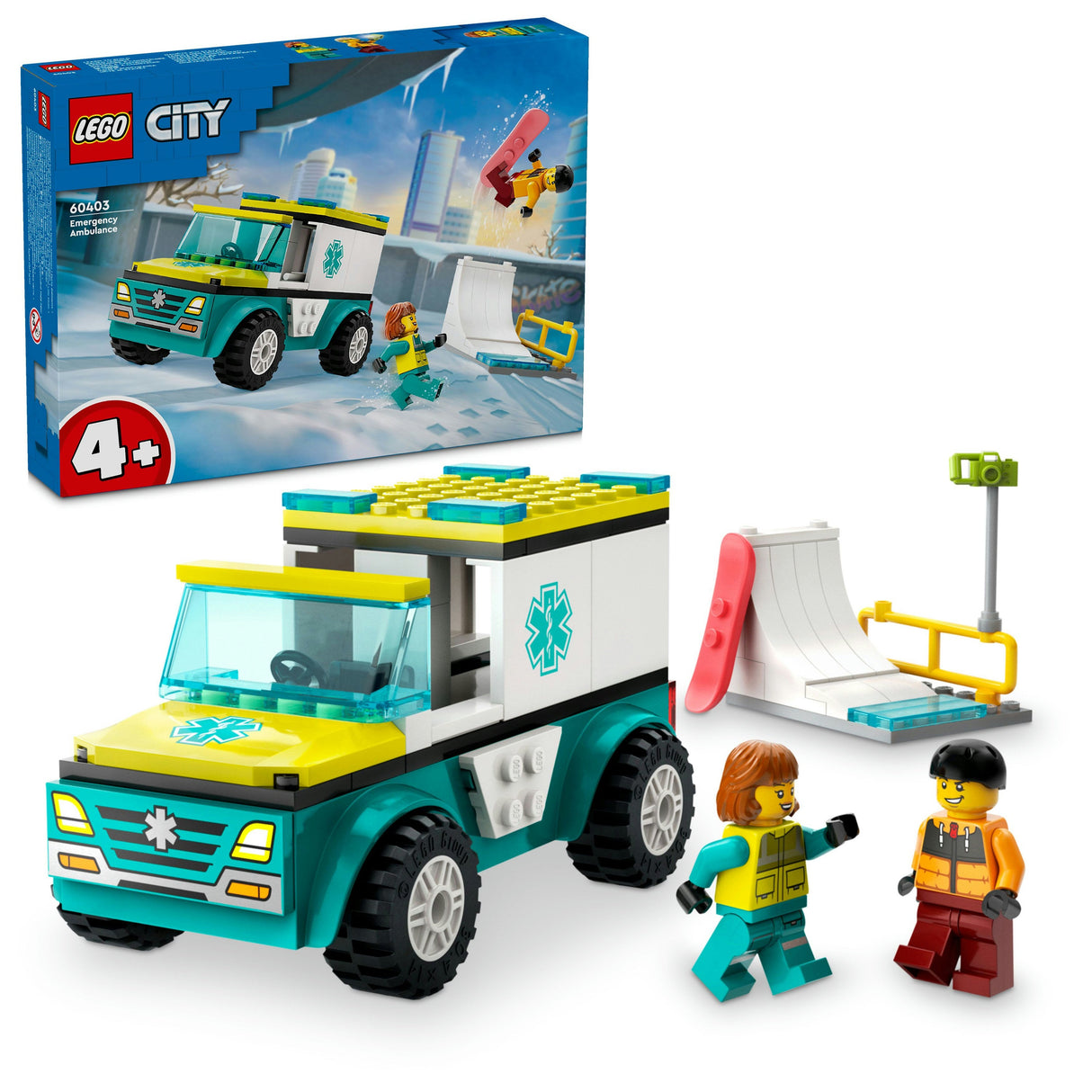 LEGO City - Ambulans Och Snowboardåkare (60403)