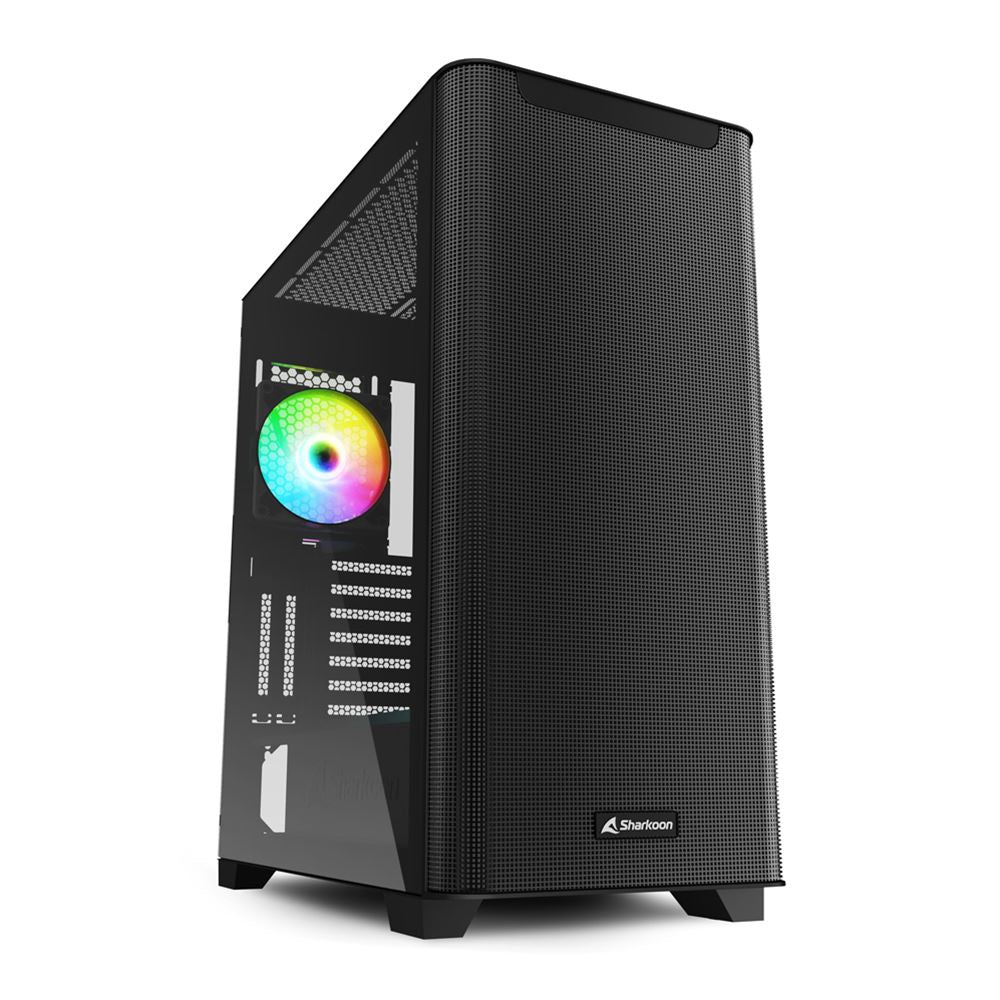 Sharkoon M30 RGB Full Tower - Svart, Härdat Glas
