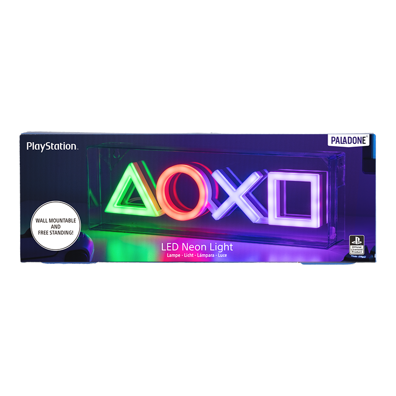 Playstation Symboler LED Neonljus 15 X 30 Cm