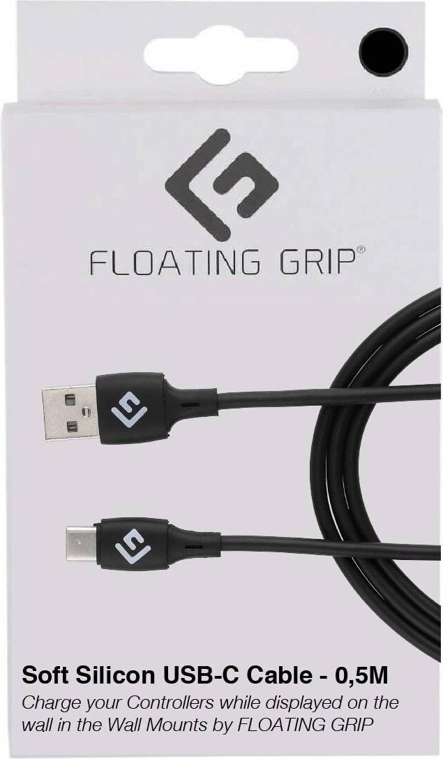Flytande Grepp 0,5 M Silikon USB-C-kabel (svart)
