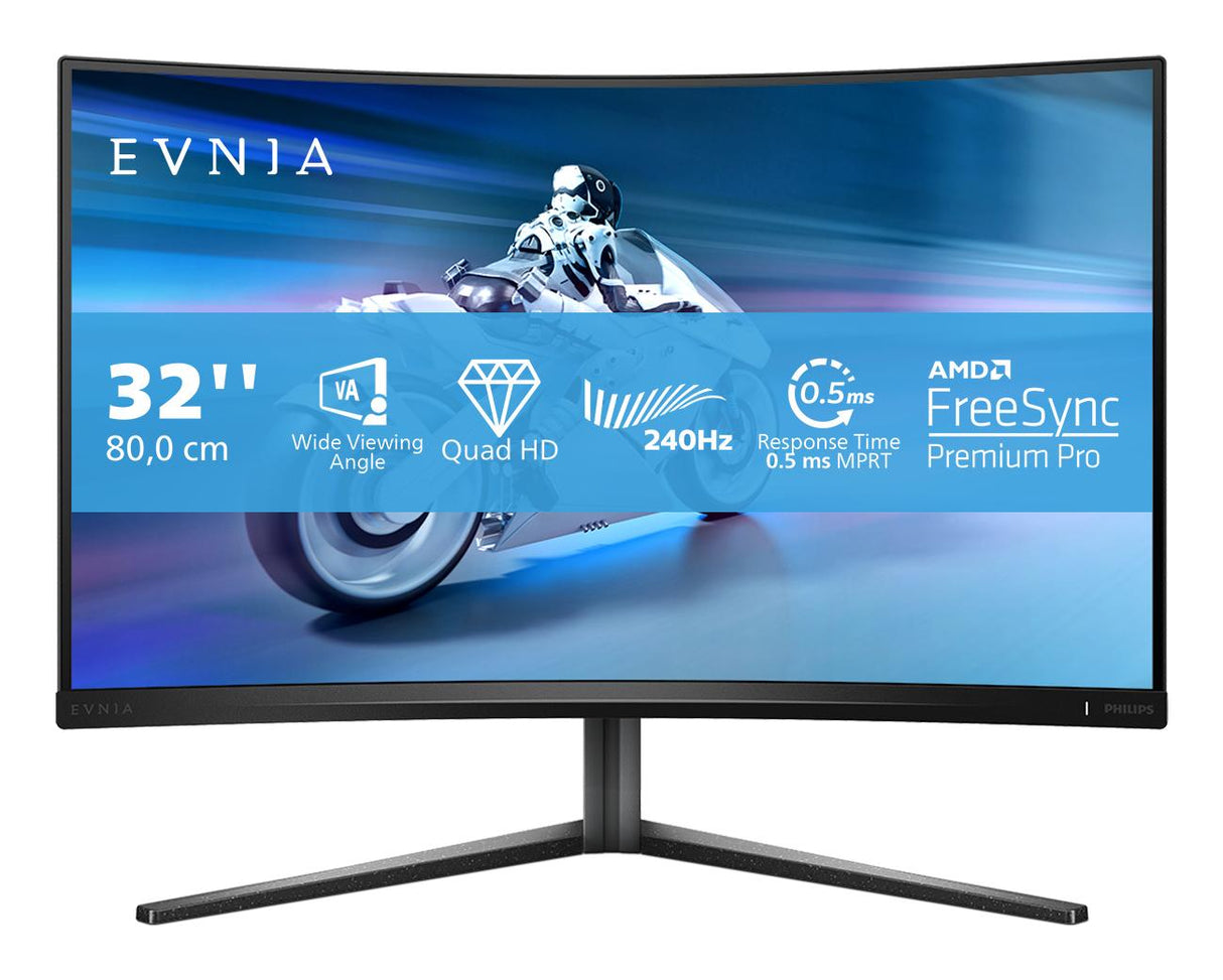 PHILIPS 32M2C5500W/00 32" 2560x1440/16:9/0.5ms/500cd/m²/HDMI DisplayPort USB 3.2 Audio Out Philips