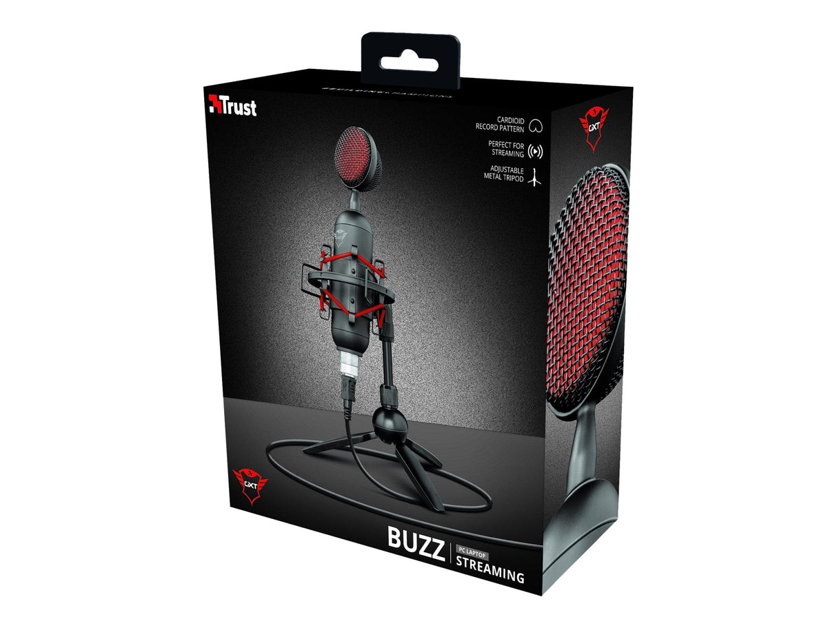 Trust Gaming GXT 244 Buzz Mikrofonkabel Svart Röd