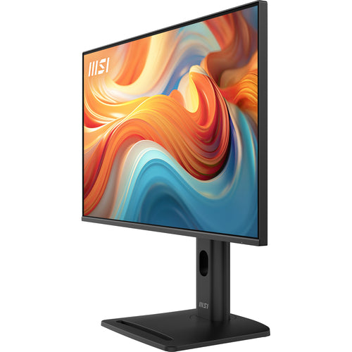 MSI PRO MP275PG E14 – 27″ skærm, 1920 × 1080, 144 Hz – skærmen set skråt forfra