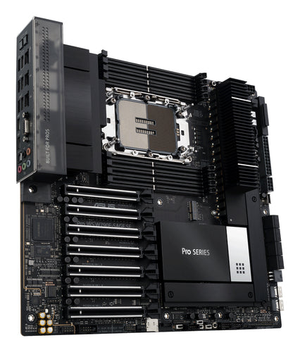 ASUS Pro WS W790E-SAGE SE – bundkort set fra modsat skrå vinkel