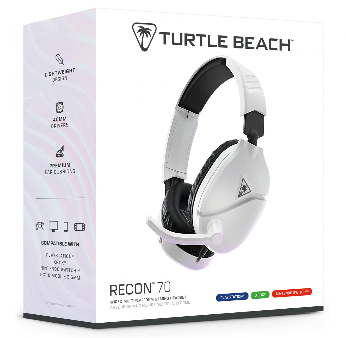Turtle Beach Recon 70 Trådbundet Headset - 2024 Multiplattform - Vit