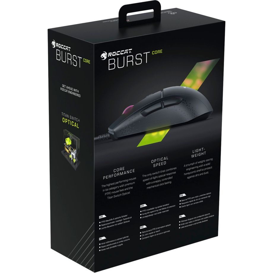 Roccat Burst Core Black RGB Gaming Mouse
