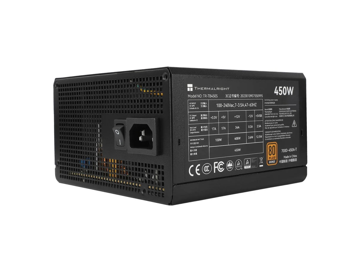 Thermalright TR-TB450S Svart - PSU, 80+ Brons, 450W