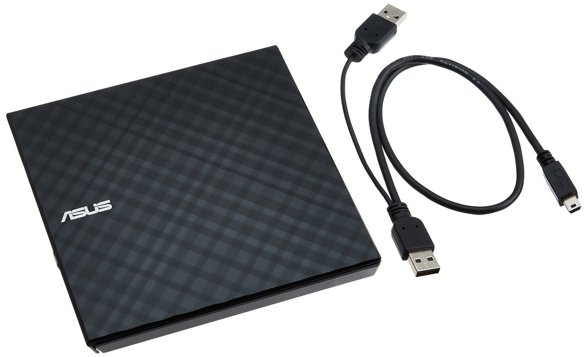 ASUS SDRW-08D2S-U Lite – sort eksternt DVD-drev med USB-kabel