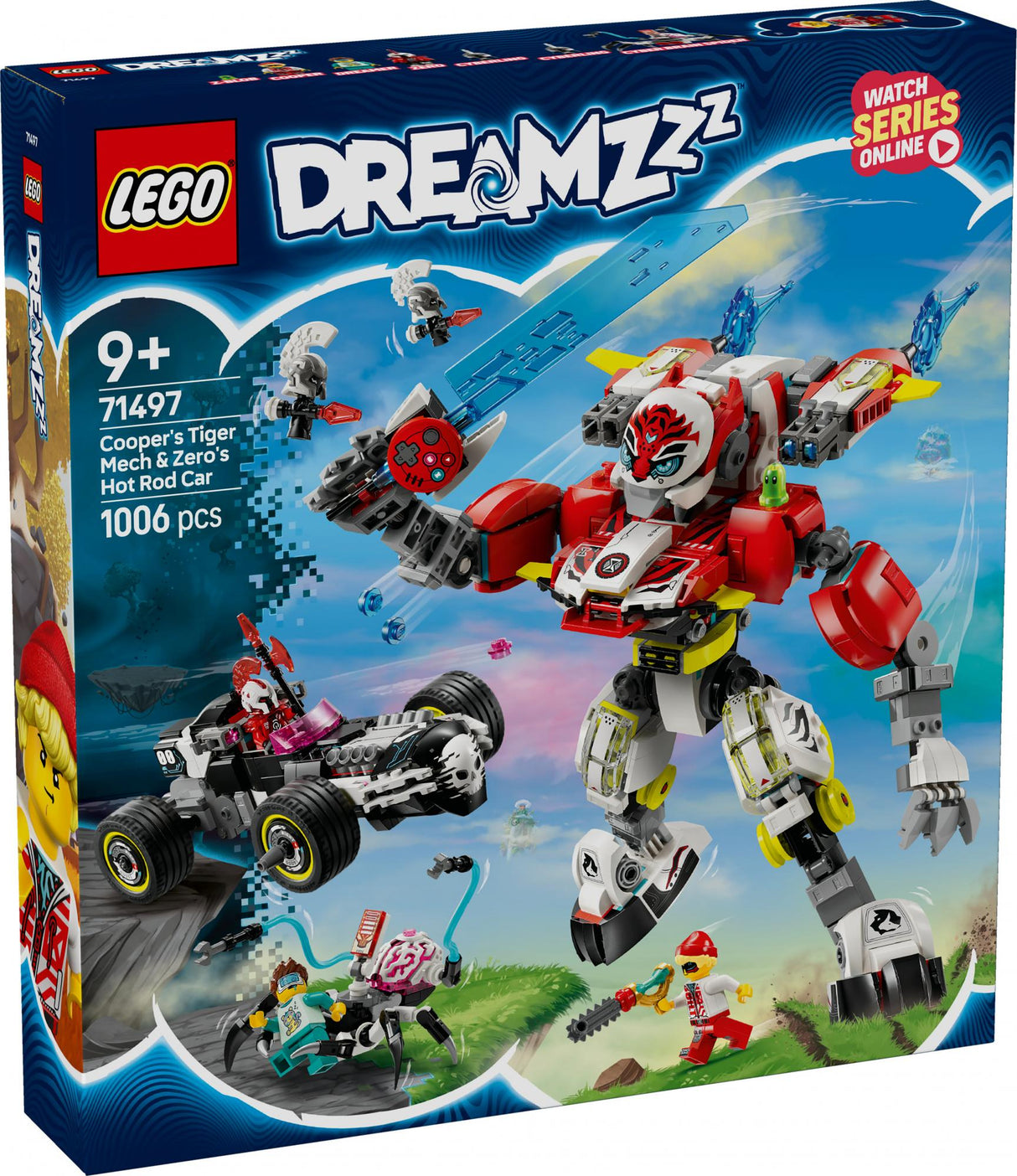 LEGO 71497 DREAMZzz Cooper's Tiger Mech and Zero's Hot Rod car LEGO
