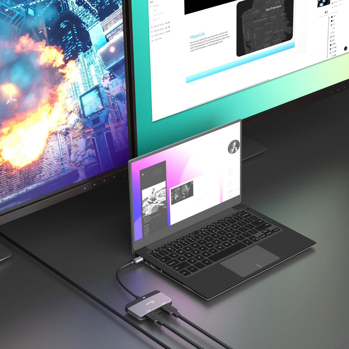 J5 8K USB-C TO DUAL HDMI DISPLAY ADAPTER J5