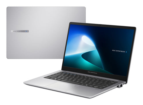 ASUS ExpertBook P1 P1403CVA-S62135X – vist i en samlet opsætning; tastaturlayout illustrativt