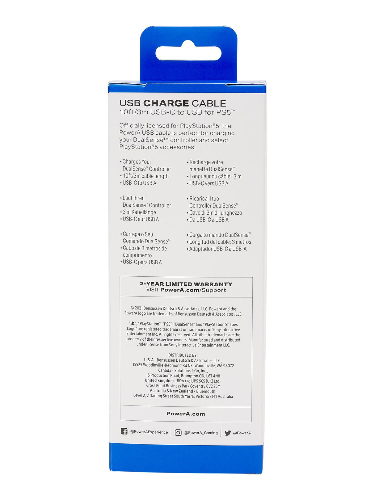 PowerA USB-C-kabel PS5 - 3 Meter /PS5