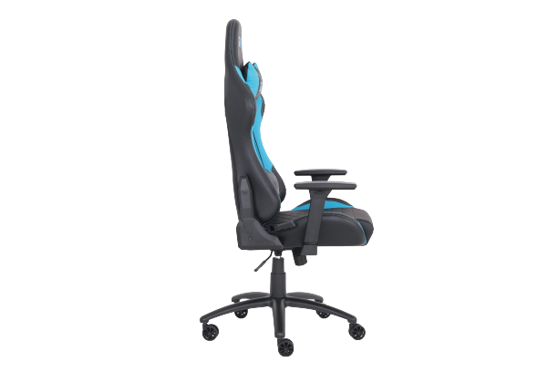 Geekd Vulcan Gaming Chair Svart/Blå - Topp PU-läder - Upp Till 120 KG