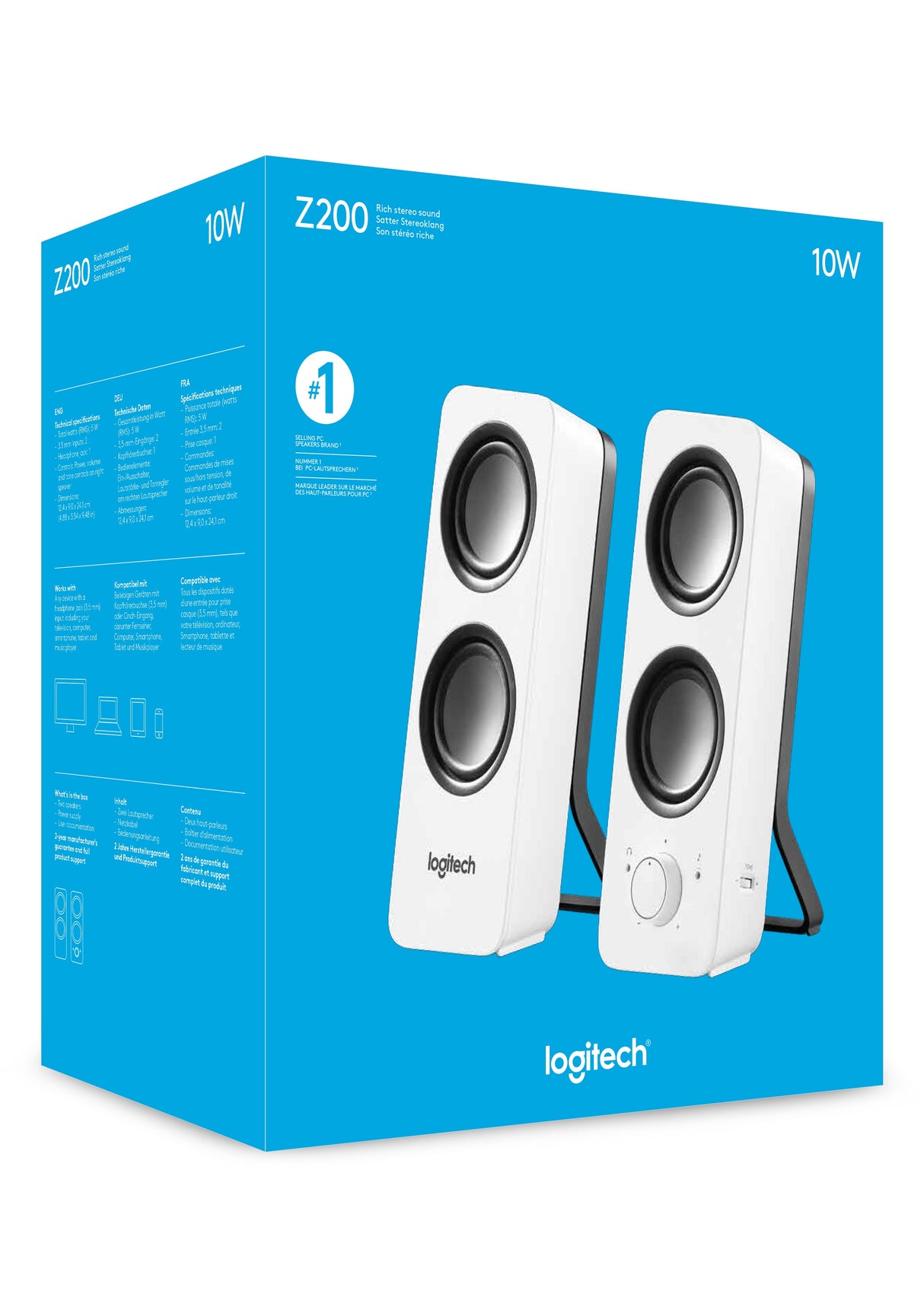 Logitech Z200 Högtalare Vita