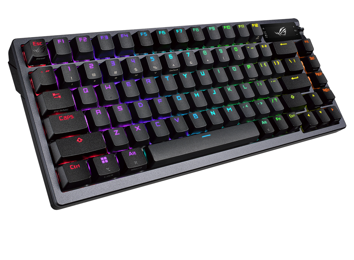 ASUS ROG AZOTH 75 % Trådlöst DIY Custom RGB Gaming Tangentbord, NX Röda Switchar, OLED-skärm, PBT Keyca