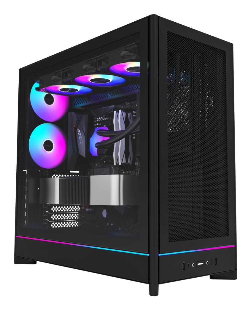 Montech HS01 PRO, ATX, Mesh front, 5 Pre-installed fans - Black Telon Technology Co Ltd (Montech)