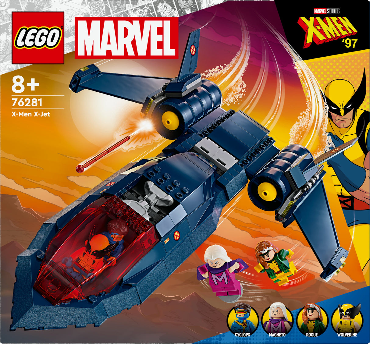 LEGO 76281 Marvel Super Heroes X-Men's X-Jet, Byggleksakssats