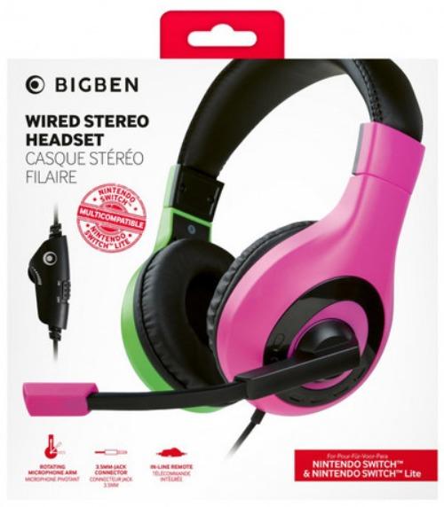 Stereo Gaming Headset V1 - Rosa/Grön