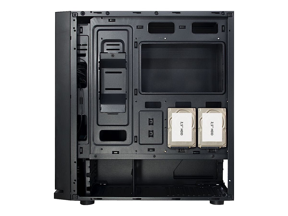 Inter-Tech W-III RGB Tower ATX Ingen strömförsörjning Svart