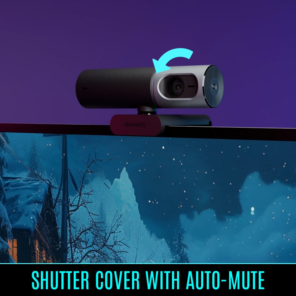 Streamplify CAM Pro, Webbkamera, 4K, 8M30 - Svart