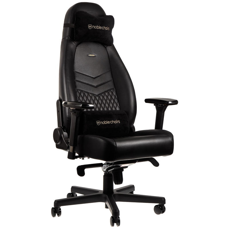 noblechairs ICON Äkta Läder Svart/Svart