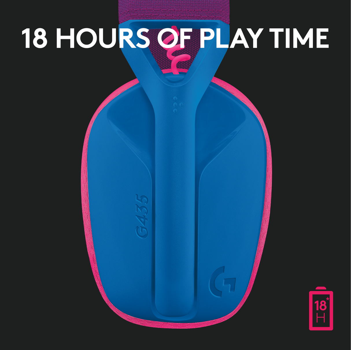 Logitech - G435 Lightspeed Wireless Gaming Headset - Blå