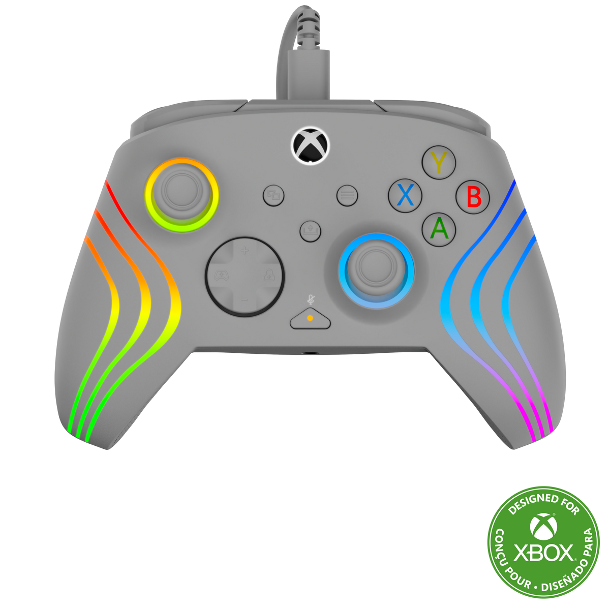 Turtle Beach Afterglow Wave Wired – Xbox/PC, grå – Front med Xbox-logo