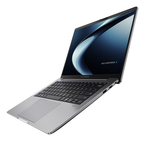 ASUS ExpertBook P3 P3405CVA-NZ0417X – set skråt forfra (vinkel 4); tastaturlayout illustrativt