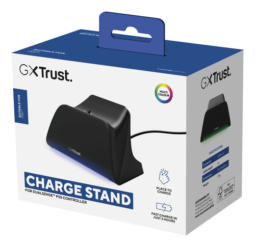 Trust GXT 255 – sort opladningsstander til PS5 – emballage, forside