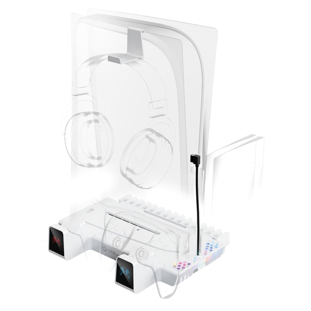 Oniverse Ps5 Nexus 5 Multifunction Stand For Ps5 - White ONIVERSE