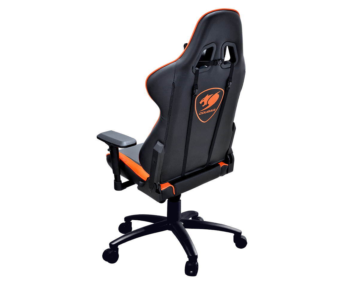 Cougar Armor Svart/Orange - Gamerstol - PU-läder - Upp Till 120 KG