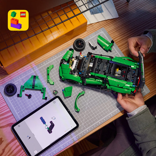 LEGO Technic 42241 – Grøn Bugatti Chiron Pur Sport – produktdetalje eller byggeeksempel 16