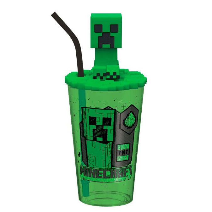 Minecraft Grön Plast 3D Halmkopp 443 Ml