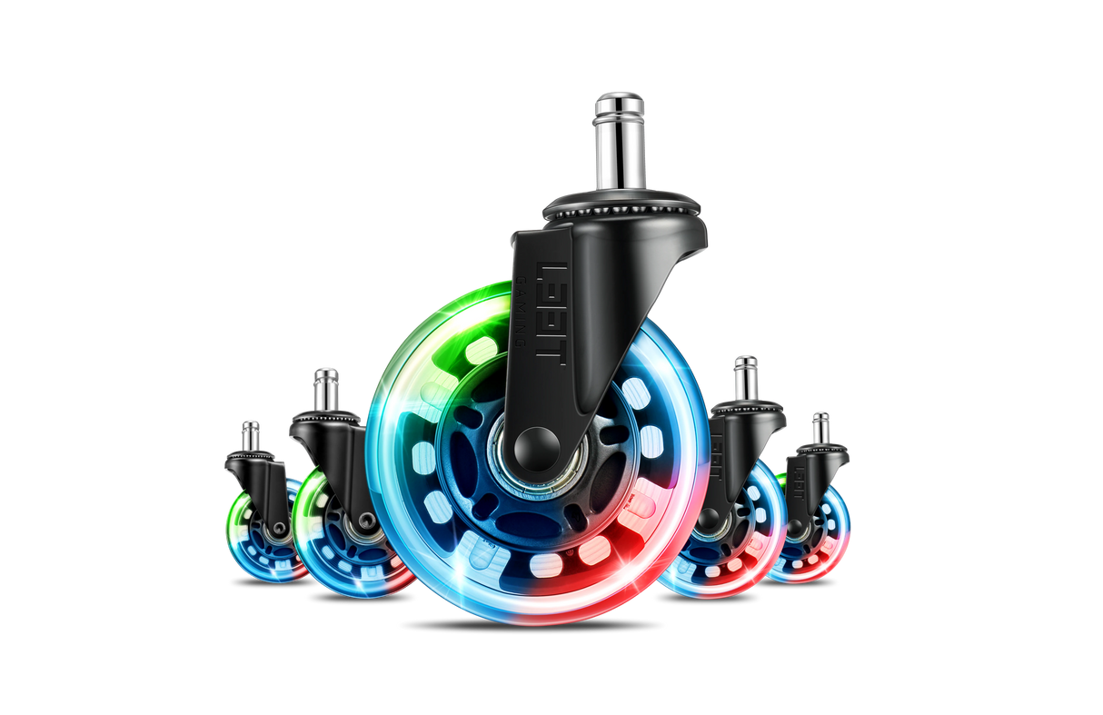 L33T 3″ Gummihjul med RGB-lys - 5-pack