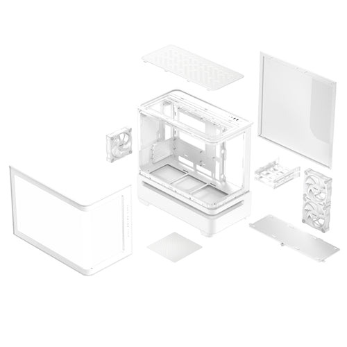 ASUS PRIME AP202 TG ARGB – kabinet med paneler og filter adskilt