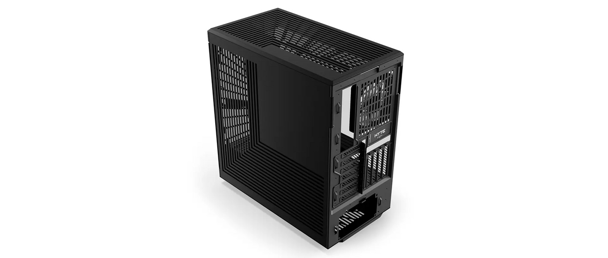 HYTE Y40 Black Miditower - Panoramic Glass View - Inkluderad PCIe 4.0-stigkabel - 2 InkluderadeFläktar