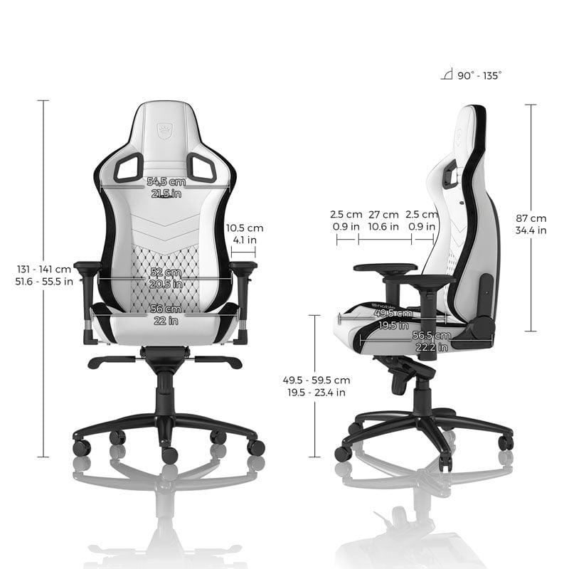 Noblechairs EPIC Vit/Svart