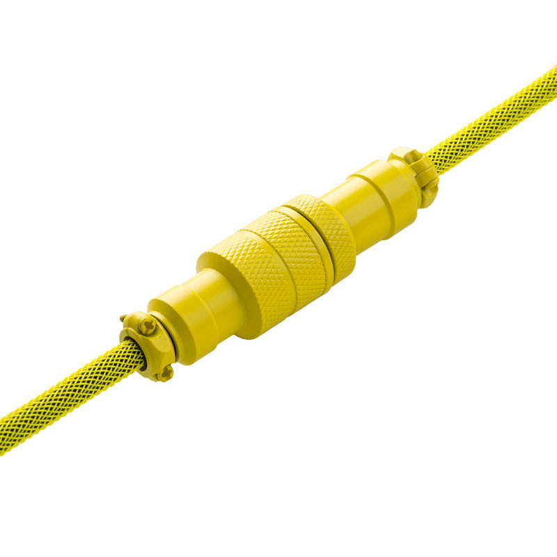 CableMod Pro Coiled Keyboard Kabel USB-C Till USB Typ A, Dominator Yellow - 150cm