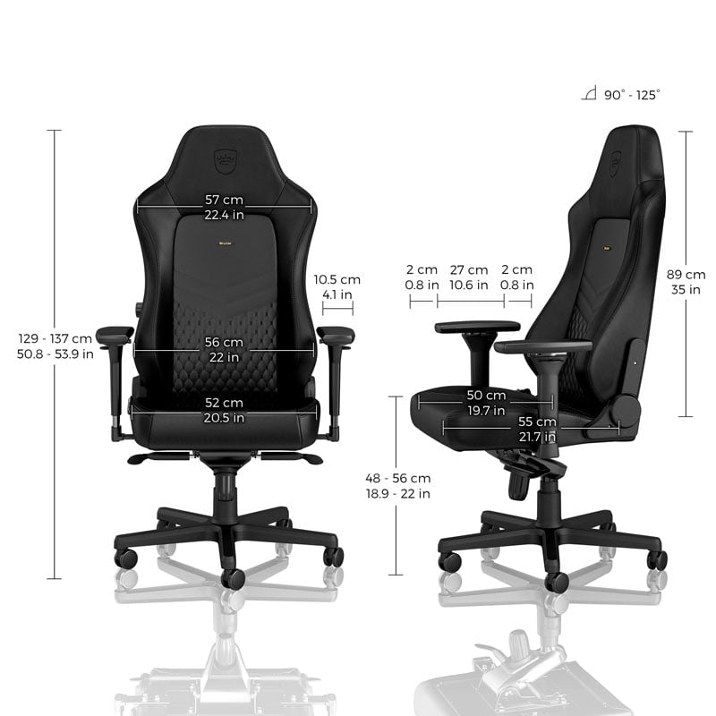 noblechairs HERO Äkta Läder Svart