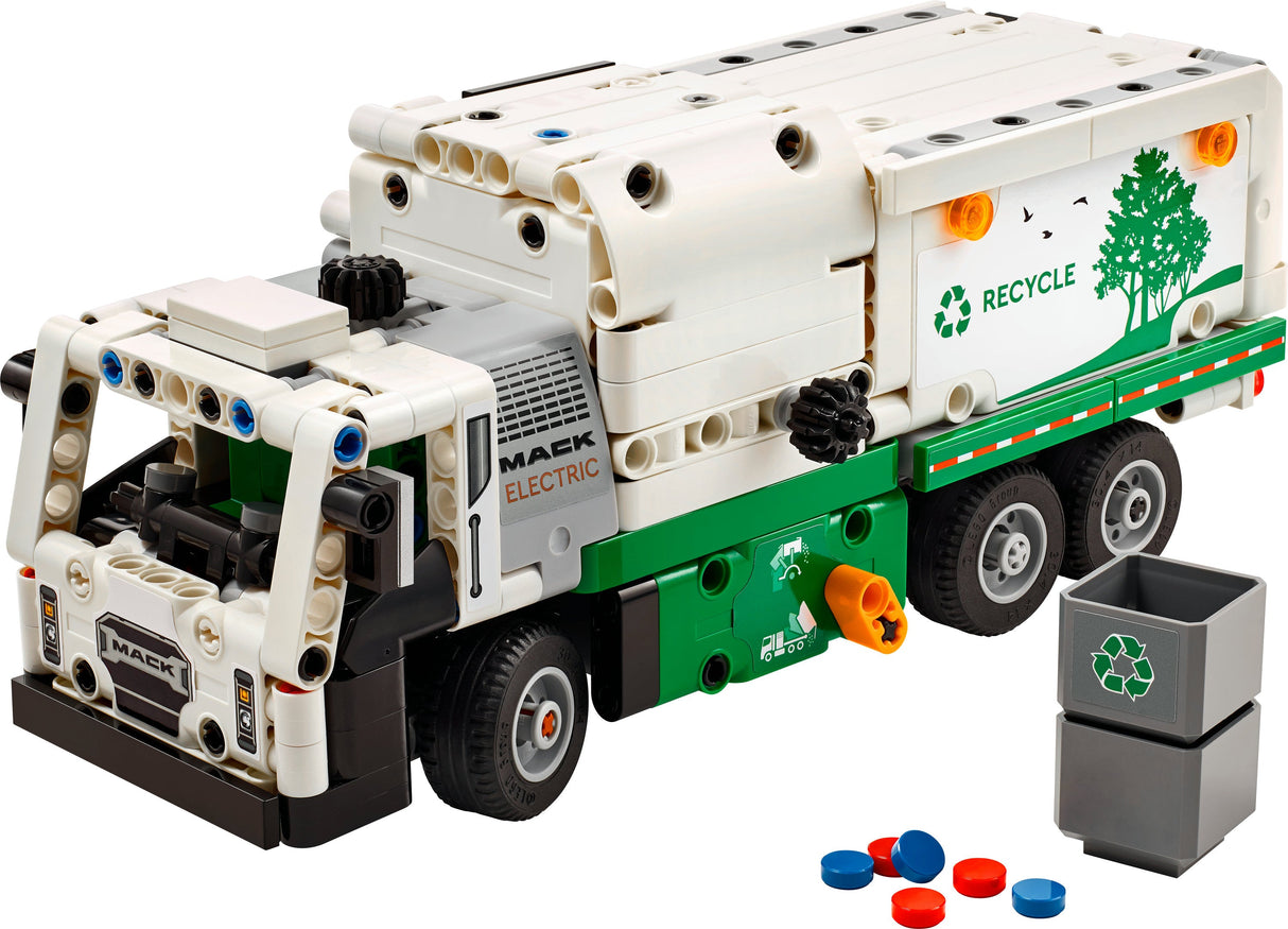 LEGO 42167 Technic Mack LR Elektrisk Dumper, Byggleksaksväska