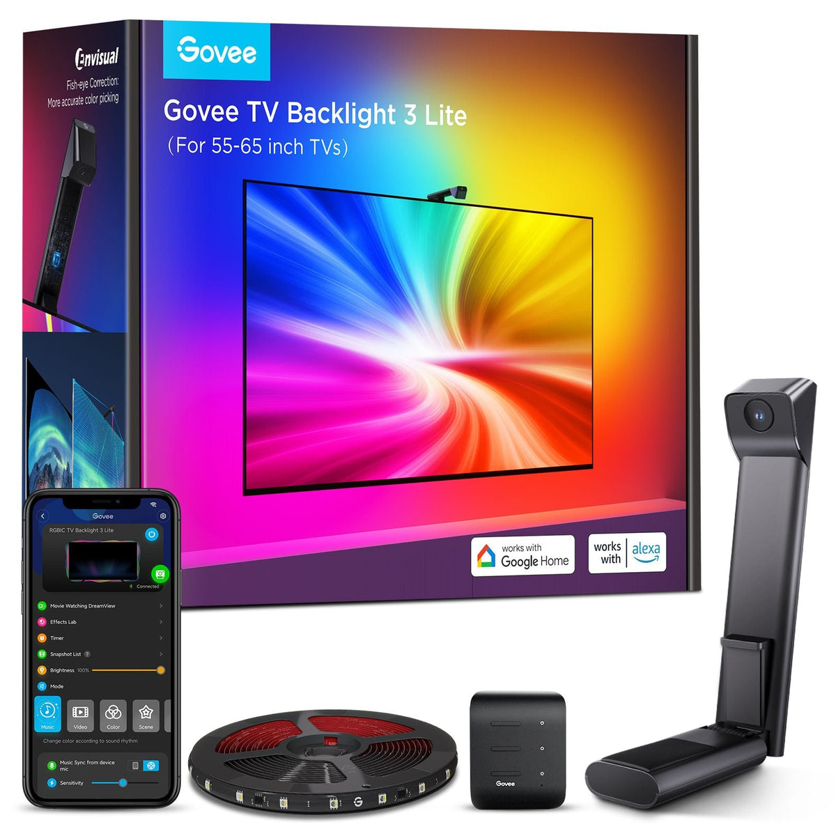 Govee TV Backlight 3 Lite – til 55–65 tommer TV – produktbillede