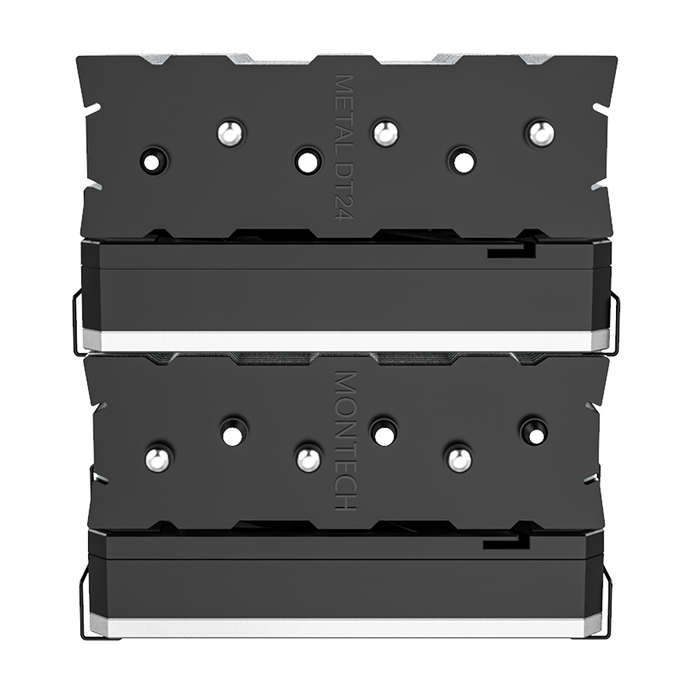 Montech Metal DT24 Base - CPU-kylare, 2x 120 mm PWM-fläktar, LGA1700 + AM5-stöd, 270W TDP