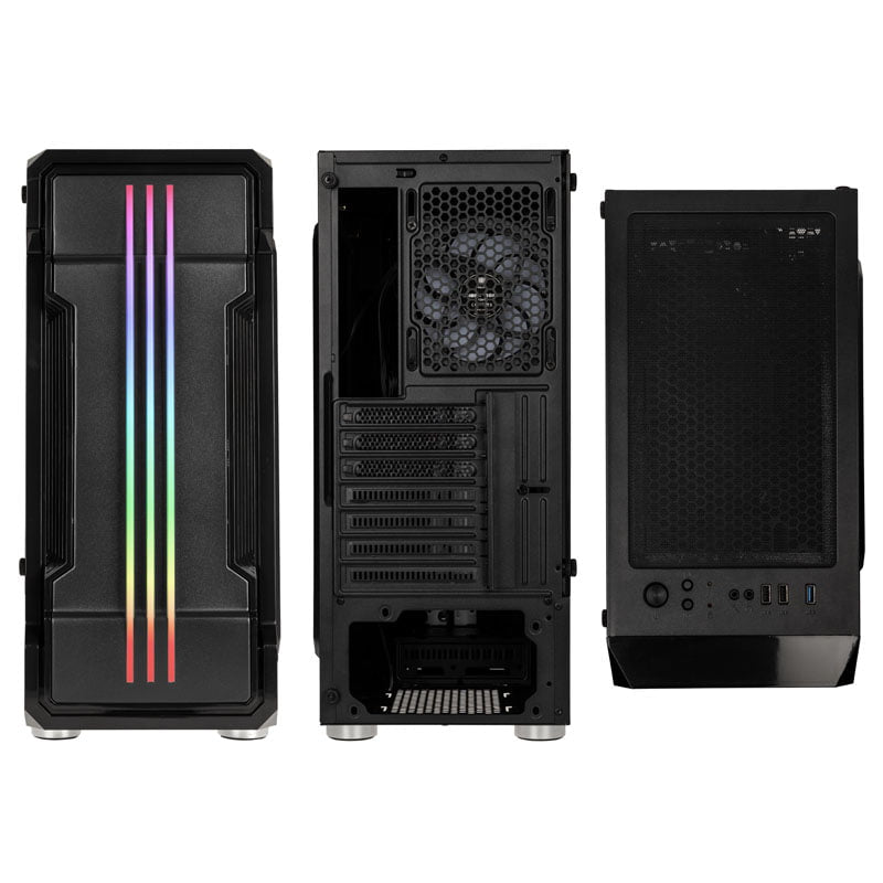Kolink Inspire Series K10 Midi-Tower ARGB Gaming Case - Svart Fönster