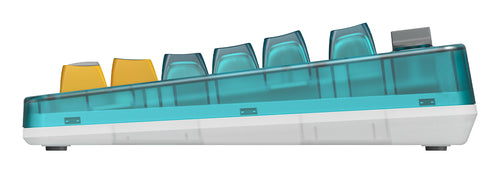 8BitDo Retro 87 Mechanical Keyboard Clear Blue – Tastatur set fra højre side