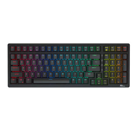 Trådlöst Mekaniskt Tangentbord Royal Kludge RK98 RGB, Brun Switch (svart)