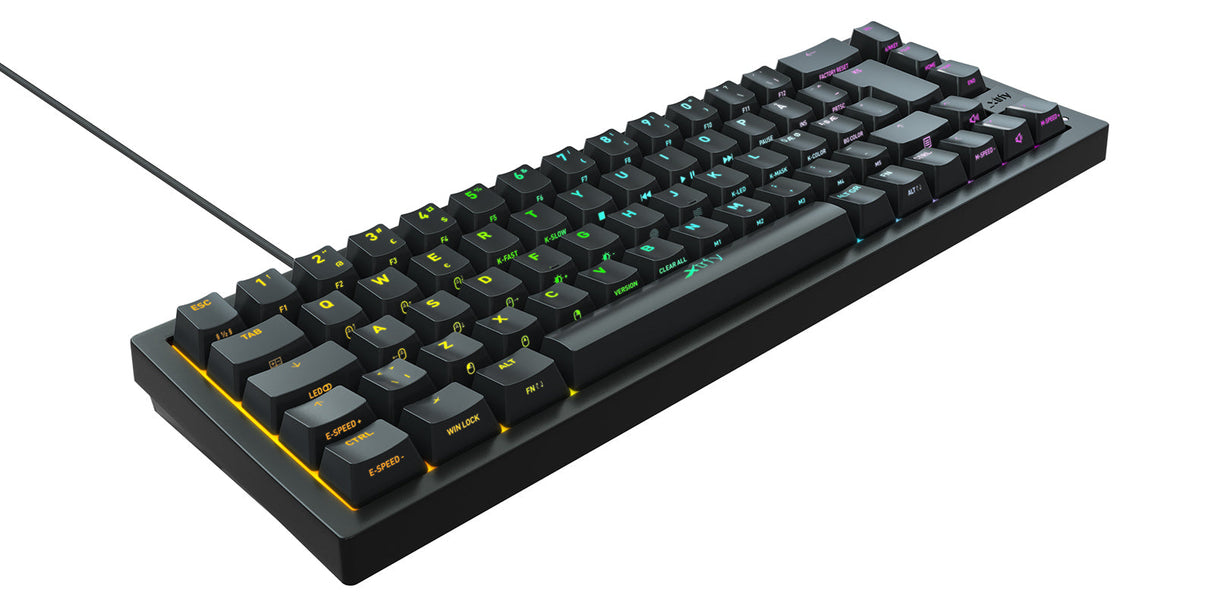 Xtrfy K5 RGB, Kompakt 65 % Svart