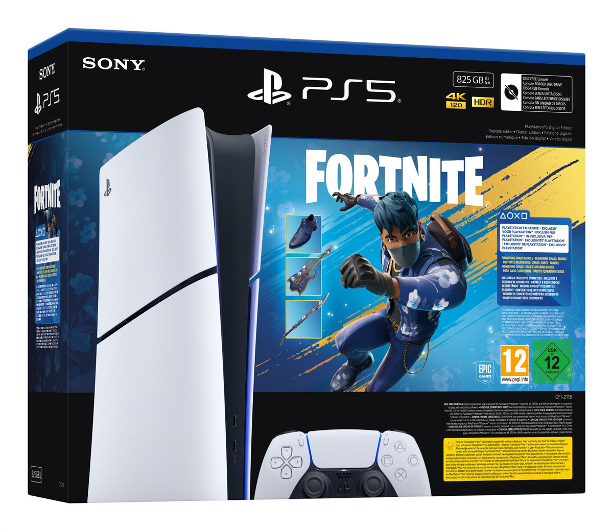 Sony PS5 Slim Digital Edition 825 GB – Fortnite Flowering Chaos – produktdetalje 5