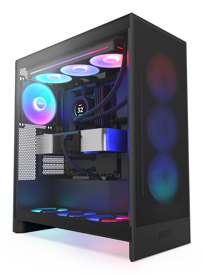 NZXT H Series H7 Flow RGB Tower ATX - Svart
