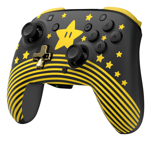 Turtle Beach Rematch Wireless – Super Mario Star – Switch – controller skråt fra højre