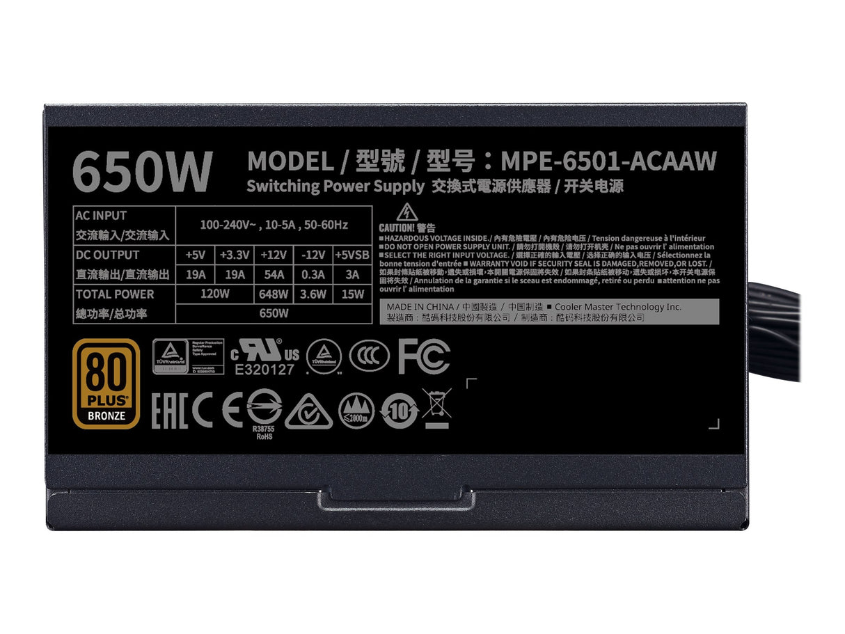 Cooler Master MWE Bronze V2 650 Strömförsörjning 650Watt
